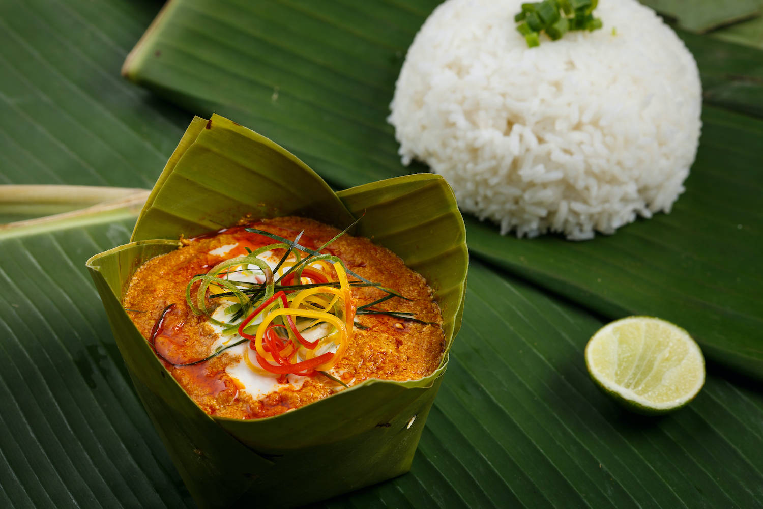 Fish Baked in Curry Custard (Amok)